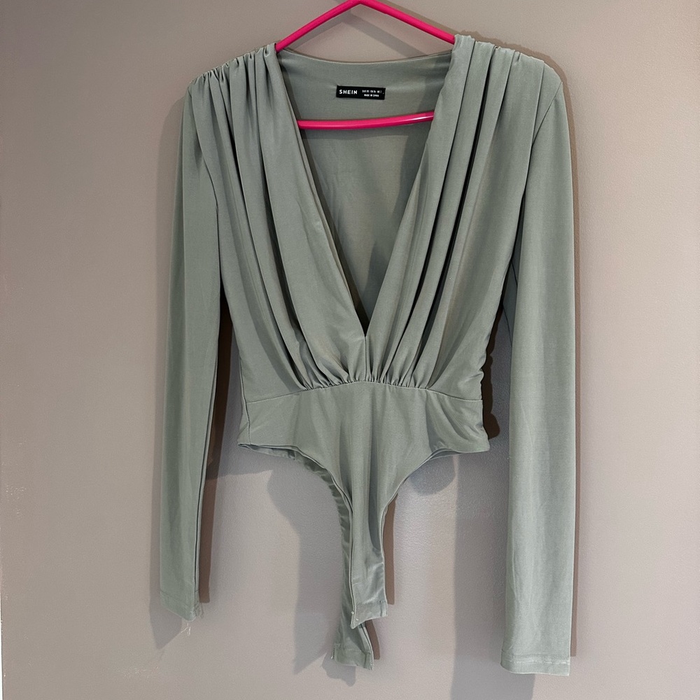 SHEIN Sexy Plunge Bodysuit